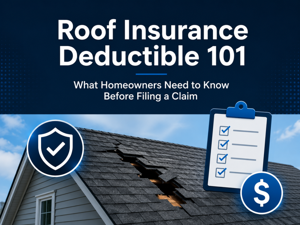 Roof Insurance Deductible 101: What Homeowners Need to Know Before Filing a Claim